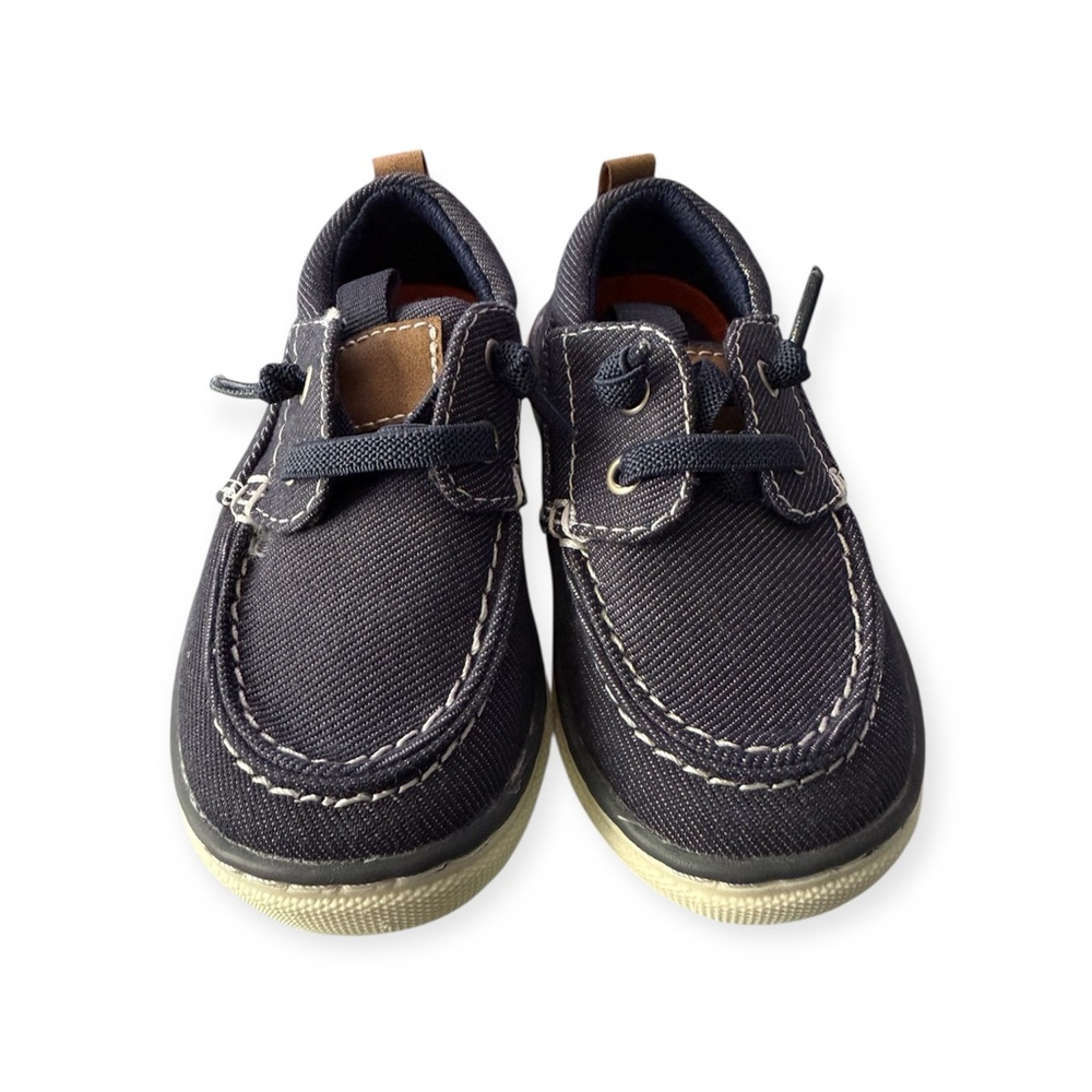 Nordstrom Blue and Brown Moccasins with Classic Design